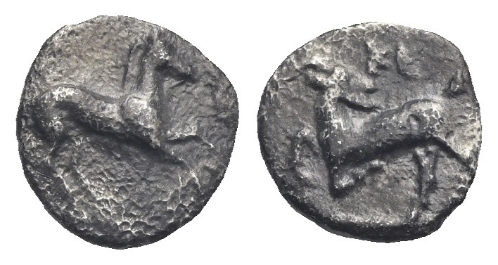 CILICIA. Kelenderis. Circa 425-400 BC. Obol (Silver, 8.82 mm, 0.78 g). Horse gal...