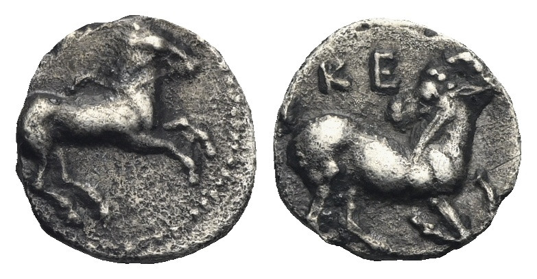 CILICIA. Kelenderis, circa 425-400 BC. Obol (Silver, 10.01 mm, 0.64 g). Horse pr...