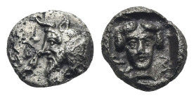 CILICIA, Mallos. Circa 440-390 BC. Obol (Silver, 8.55 mm, 0.67 g). Forepart of man-headed bull left. Female head facing within incuse square. Göktürk ...