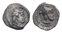 CILICIA. Tarsos. Datames, as Satrap of Cilicia and Cappadocia, 384-361 BC. Hemiobol (Silver, 7.52 mm, 0.29 g). Female (Aphrodite?) head right; border ...