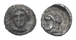 CILICIA. Tarsos. Circa 379-372 BC. Hemiobol (Silver, 5.56 mm, 0.17 g). Time of Harnabazos and Datames. Diademed female head facing slightly to left, w...