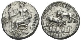 CILICIA. Tarsos. Mazaios, Satrap of Cilicia, 361/0-334 BC. Stater (Silver, 21.67 mm, 10.69 g). Baal of Tarsos bare chest seated left on throne, holdin...