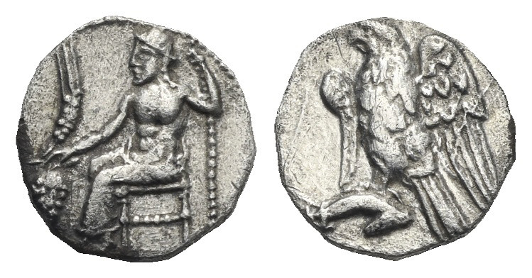 CILICIA. Tarsos. Circa 361-333 BC or later. Obol (Silver, 9.86 mm, 0.79 g). Baal...