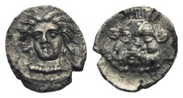 CILICIA. Uncertain mint (Tarsos ?). Circa 4th century BC. Obol (Silver, 9.38 mm, 0.61 g). Female head facing slightly to left (Arethusa ?) wearing sin...