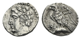 CILICIA. Uncertain mint. Circa 400-300 BC. Obol (Silver, 10.80 mm, 0.74 g). Youthful male head left (Triptolemos ?) with curly hair wearing grain ears...
