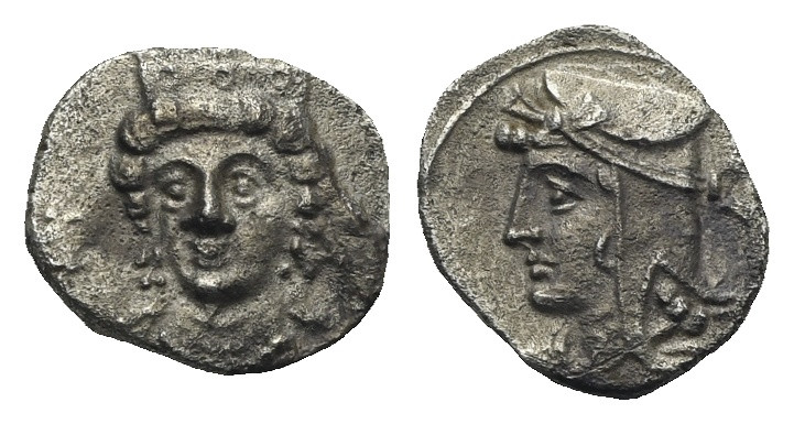 CILICIA. Uncertain mint. Circa 375-333 BC. Obol (Silver, 11.67 mm, 0.68 g). Head...