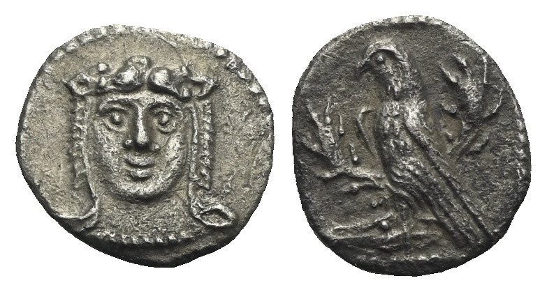 CILICIA. Uncertain mint. 4th century BC. Obol (Silver, 10.75 mm, 0.58 g). Head o...