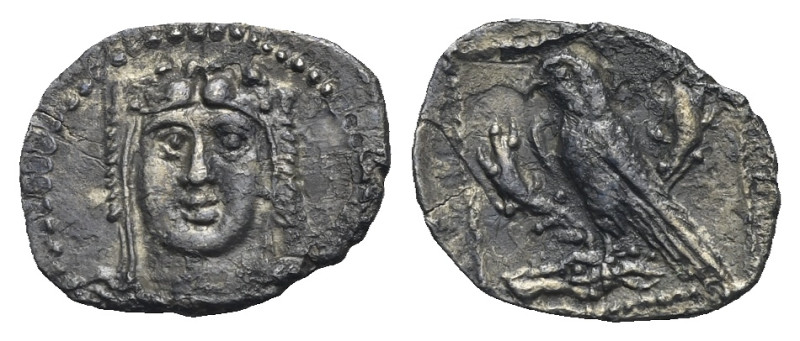 CILICIA. Uncertain mint. 4th century BC. Obol (Silver, 12.27 mm, 0.49 g). Head o...