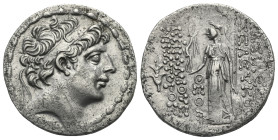SELEUKID KINGS. Seleukos VI Epiphanes Nikator, circa 96-94 BC. Tetradrachm (Silver, 29.57 mm, 15.18 g). Reduced standard. Seleukeia ad Kalykadnum, cir...