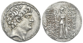 SELEUKID KINGS. Seleukos VI Epiphanes Nikator, circa 96-94 BC. Tetradrachm (Silver, 27.28 mm, 16.18 g). Seleukeia ad Kalykadnum, 96-94 BC. Diademed he...