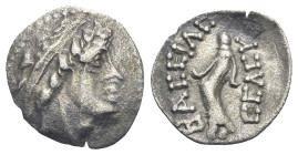 SELEUKID KINGS OF SYRIA. Uncertain mint. Imitating the types of Demetrios I, 162-150 BC. Drachm (Silver, 14.70 mm, 1.30 g), imitation struck in Commag...