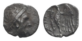 PTOLEMAIC KINGS OF EGYPT. Ptolemy II, 285-246 BC. Tetartemorion or 1/4 Ma'ah (Silver, 5.8 mm, 0.17 g). Jerusalem, before 260 BC. Diademed head right, ...