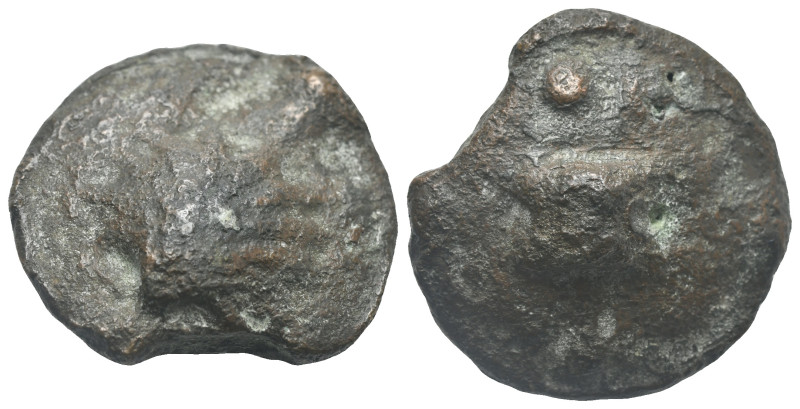 APULIA. Luceria. Anonymous Cast Biunx, circa 217-212 BC. (Bronze, 25.39 mm, 16.8...
