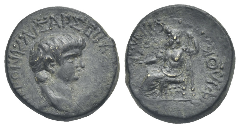 PHRYGIA. Synnada. Nero, 54-68. Bronze (17.42 mm, 4.81 g) struck under the magist...