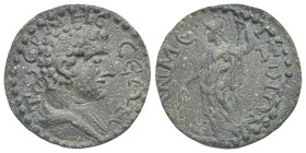 PISIDIA. Termessus Major. Pseudo-autonomous, circa 3rd century. (Bronze, 24.46 mm, 7.47 g). TЄPMHCCЄΩN Draped bust of Hermes, right, with caduceus on ...