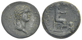 CILICIA. Flaviopolis. Domitianus, 81-96. Bronze (23.33 mm, 9.27 g) dated year 17 (= 89-90). ΔΟΜЄΤΙΑΝΟC KAICAP Laureate head of Domitianus right. Rev. ...