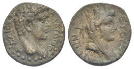 CILICIA. Uncertain Caesarea. Claudius, 41-54. (Bronze, 17.50 mm, 4.44 g). Dated RY 3 (43/4[?]). ΚΛΑΥ[ΔΙ]ΟϹ Κ[ΑΙϹΑΡ] Laureate head of Claudius right. R...