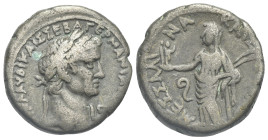 EGYPT, Alexandria. Claudius, with Messalina. AD 41-54. Tetradrachm (Billon, 24.10 mm, 12.18 g). Dated RY 6 (AD 45/6). Laureate head right; L ς (date) ...