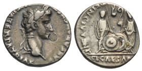 Augustus, 27 BC-14 AD. Denarius (Silver, 18.26 mm, 3.87 g). Lugdunum, circa 2 BC-4 AD. CAESAR [AVGVSTVS DIVI F] PATER PATRIAE Laureate head of Augustu...