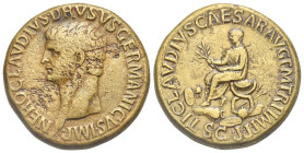 Nero Claudius Drusus, 38 – 9. Sestertius (Bronze, 34.20 mm, 30.97 g). Rome, circa 42-43. Struck under Claudius. NERO CLAVDIVS DRVSVS GERMANICVS • IMP ...