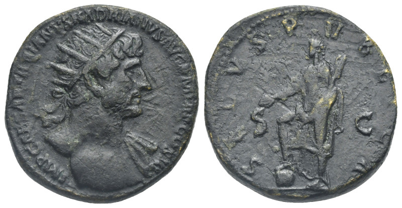 Hadrian, 117-138. Dupondius (Bronze, 24.22 mm, 13.93 g). Rome, 119-121. IMP CAES...