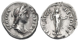 Sabina, Augusta, 128-136/7. Denarius (Silver, 18.14 mm, 3.20 g). Rome, circa 137. SABINA AVGVSTA Diademed and draped bust of Sabina to right. Rev. VEN...