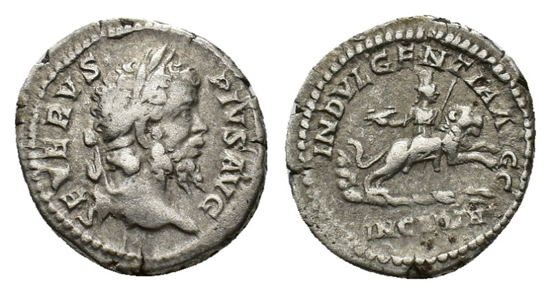 Septimius Severus, 193-211. Denarius (Silver, 18.15 mm, 3.19 g). Rome, circa 204...