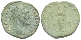 Septimius Severus, 193-211. Sestertius (Bronze, 31 mm, 20.14 g). Rome, 193. IMP CAES L SEPT SEV PERT AVG Laureate head of Septimius Severus right. Rev...