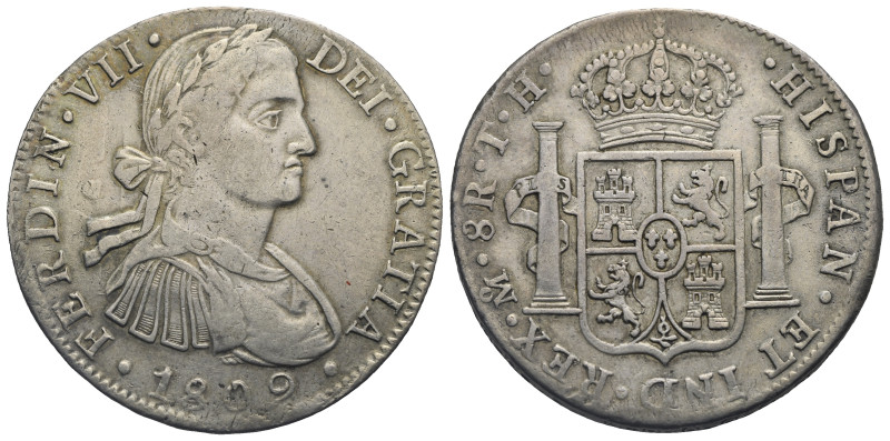 MEXICO. Ferdinand VII, 1808-1822. 8 Reales 1809 TH (Silver, 39.77 mm, 26.78 g) M...