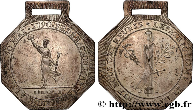 FRENCH CONSTITUTION - NATIONAL ASSEMBLY
Type : Médaille patriotique 
Date : 1790...