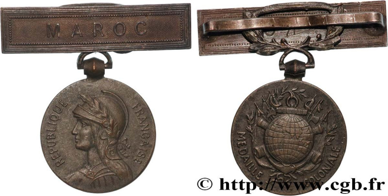 III REPUBLIC
Type : Médaille coloniale, MAROC 
Date : (1893) 
Metal : bronze 
Mi...