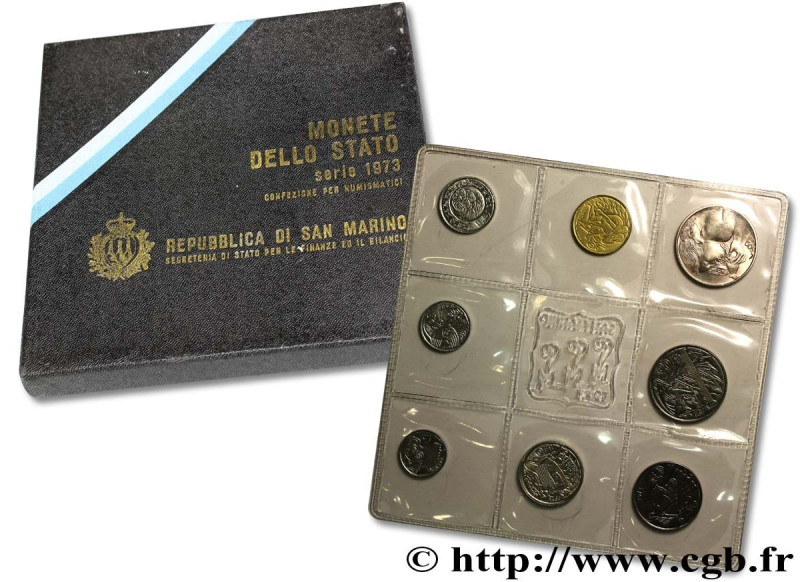 SAN MARINO
Type : Série FDC 8 Monnaies 
Date : 1973 
Mint name / Town : Rome 
Qu...