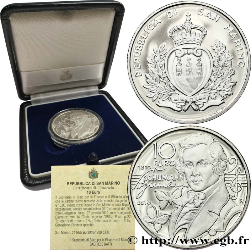 SAN MARINO
Type : Belle Épreuve 10 Euro 200e ANNIVERSAIRE DE LA NAISSANCE DE ROB...