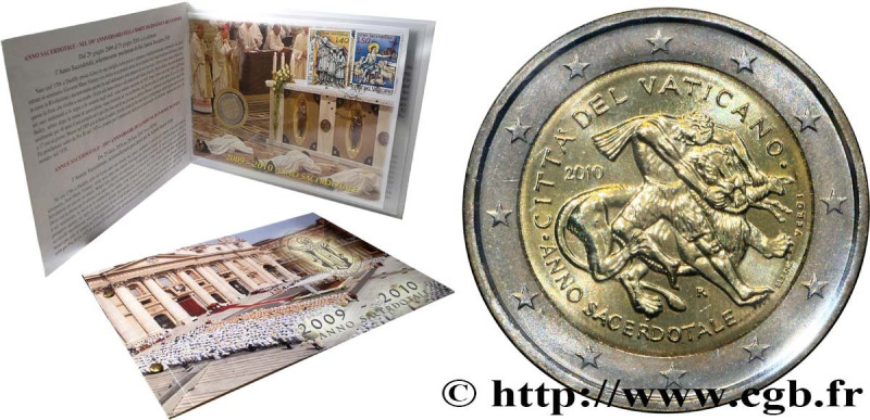 VATICAN
Type : Enveloppe philatélique 2 Euro ANNÉE SACERDOTALE 
Date : 2010 
Min...