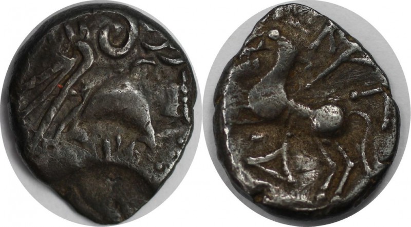 Keltische Münzen. GALLIA. Aedui. Quinar ca. 2./1. Jhdt. v.Chr, Kaletedou-Typ. Si...
