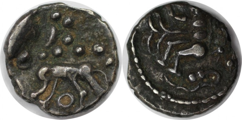 Keltische Münzen, GERMANIA. UBIER. Quinar 60-45 v. Chr, Marburger Typus. Silber....