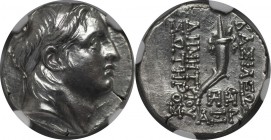 Griechische Münzen, SELEUCIA. Demetrius I Soter (162-150 v. Chr). AR Drachme (4.01 gm) Antioch, datiert SE 161 (152/1 v. Chr.). Diademed Kopf des Deme...