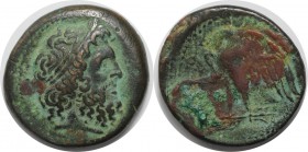 Griechische Münzen, AEGYPTUS. Ptolemäus II (285-246 v. Chr), Æ 27mm, Sicilian mint(?), Zeus / Eagle-Arten, Svoronos 610. Bronze. Aus der Sammlung des ...