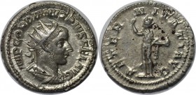 Römische Münzen, MÜNZEN DER RÖMISCHEN KAISERZEIT. ROM. GORDIANUS III. Antoninianus 240-243 n. Chr, Silber. 4.11 g. RIC 83. Stempelglanz