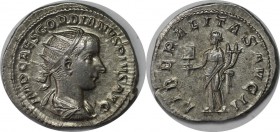 Römische Münzen, MÜNZEN DER RÖMISCHEN KAISERZEIT. ROM. GORDIANUS III. Antoninianus 240 n. Chr, Silber. 4.44 g. RIC 53. Stempelglanz