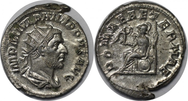 Römische Münzen, MÜNZEN DER RÖMISCHEN KAISERZEIT. ROM. PHILIPPUS I. ARABS. Anton...