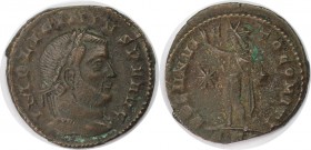 Römische Münzen, MÜNZEN DER RÖMISCHEN KAISERZEIT. Licinius I. (308-324 n. Chr). Follis (Ticinum), 19 mm. Vs: IMP LICINIVS PF AVG Rs: SOLI INVICTO COMI...