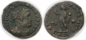 Römische Münzen, MÜNZEN DER RÖMISCHEN KAISERZEIT. Constantinus I. (306-337 n. Chr). Follis (Lugdunum) 315-316 n. Chr, Vs: IMP CONSTANTINVS AVG Rs: SOL...