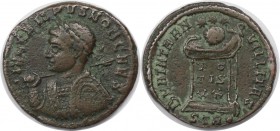 Römische Münzen, MÜNZEN DER RÖMISCHEN KAISERZEIT. Crispus, Caesar 317-326 n. Chr. Follis Treveris (Trier) 322 n. Chr., RIC VII 347. Sehr schön