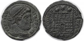 Römische Münzen, MÜNZEN DER RÖMISCHEN KAISERZEIT. Constantinus I. (306-337 n. Chr.). Follis (Treveris) 324-330 n. Chr, Vs: CONSTAN TINVS AVG Rs: Lager...