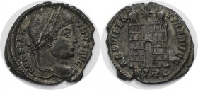 Römische Münzen, MÜNZEN DER RÖMISCHEN KAISERZEIT. Constantinus I. (306-337 n. Chr). Follis (Treveris) 324-330 n. Chr, Vs: CONSTANTINVS AVG. Rs: Lagert...