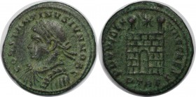 Römische Münzen, MÜNZEN DER RÖMISCHEN KAISERZEIT. Constantinus Junior als Caesar 317-337 n. Chr. Follis (Treveris) 324-330 n. Chr., Rs: PROVIDENTIAECA...