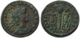 Römische Münzen, MÜNZEN DER RÖMISCHEN KAISERZEIT. Constantinus (II.) als Caesar 324-337 n. Chr. Klein Bronze (Constantinopel) 6. Offizin. (335-337 n. ...