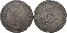 RDR – Habsburg – Österreich, RÖMISCH-DEUTSCHES REICH, HALL. Ferdinand I. 1/2 Taler ND (1522-64), Silber. Markl-1623. NGC VF35