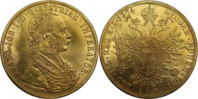 RDR – Habsburg – Österreich, KAISERREICH ÖSTERREICH. Franz Joseph I. (1848-1916). 4 Dukaten 1904, Wien, Gold. Fr: 487, Herinek: 59, Jaeger 345. Schön-...